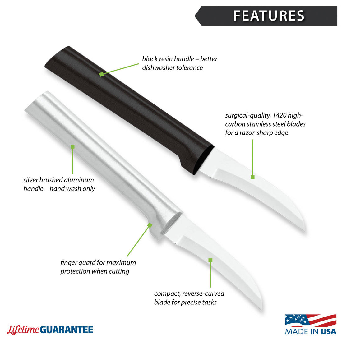 Rada Cutlery Knives Rada Cutlery Granny Paring Knife - Silver