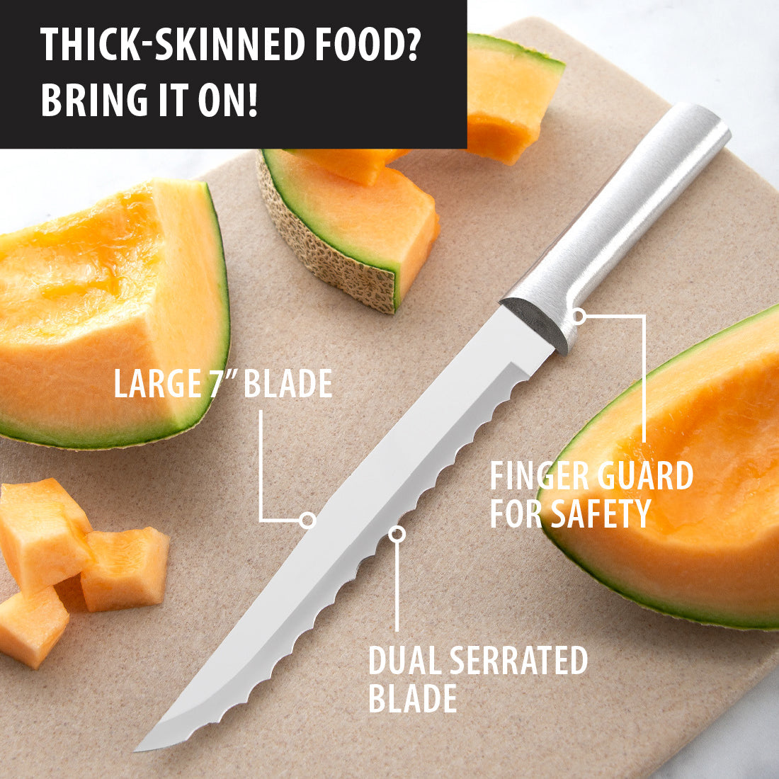 Rada Cutlery Knives Rada Cutlery Serrated Slicer - Silver