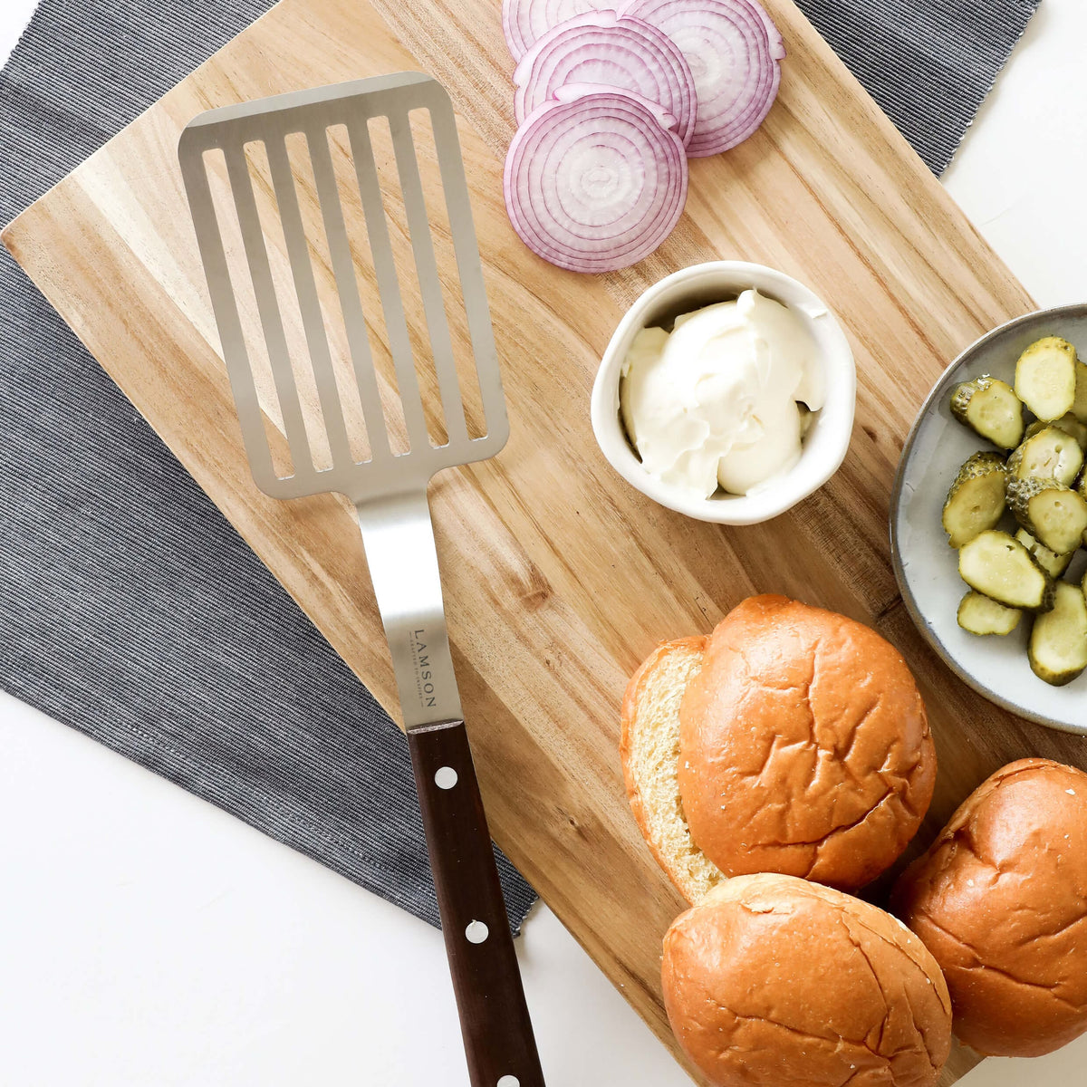 Lamson Lamson Premier 20&quot; BBQ Turner with Beveled Edge - Walnut