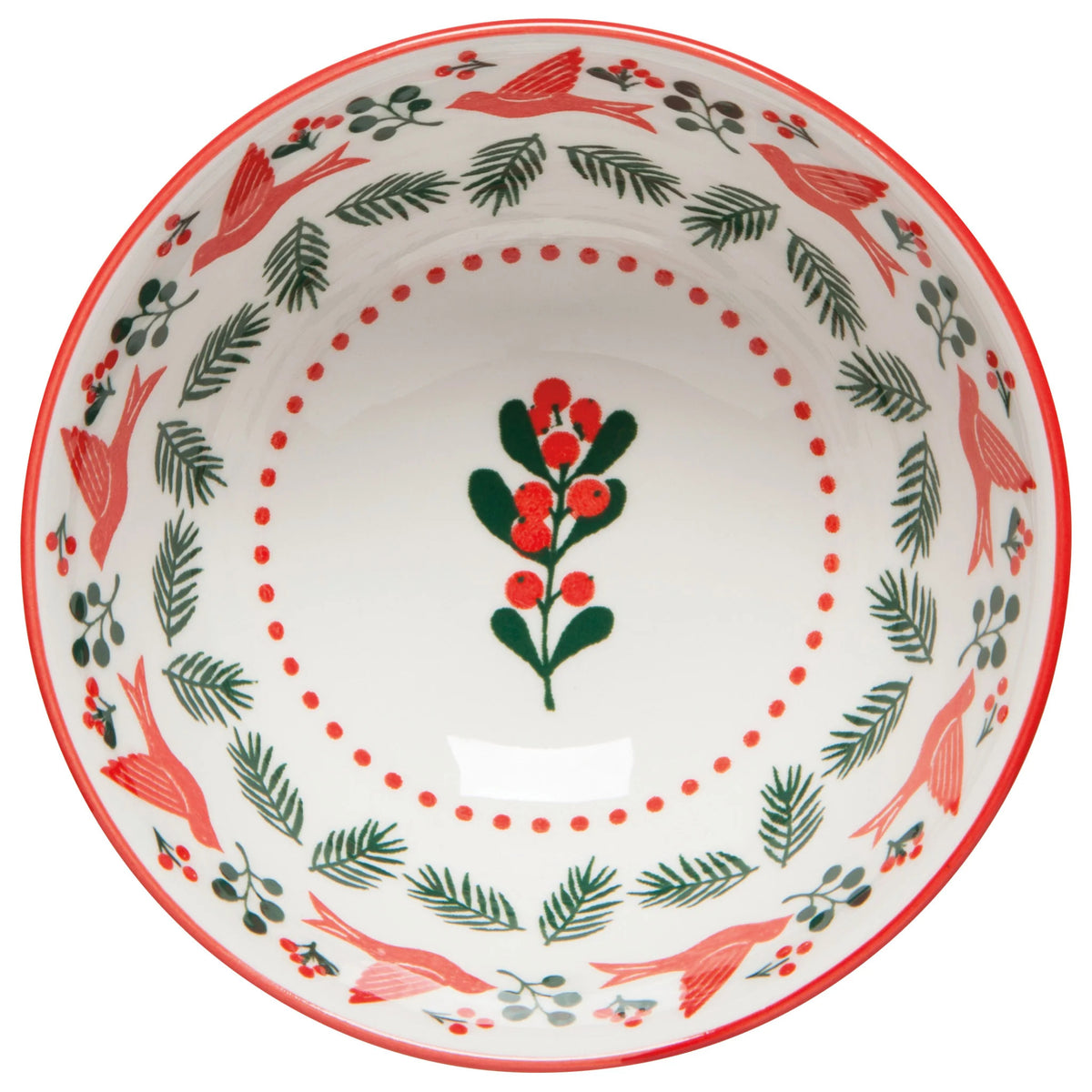 Now Designs Linen Winterberry Stamped Bowl 4 Inch