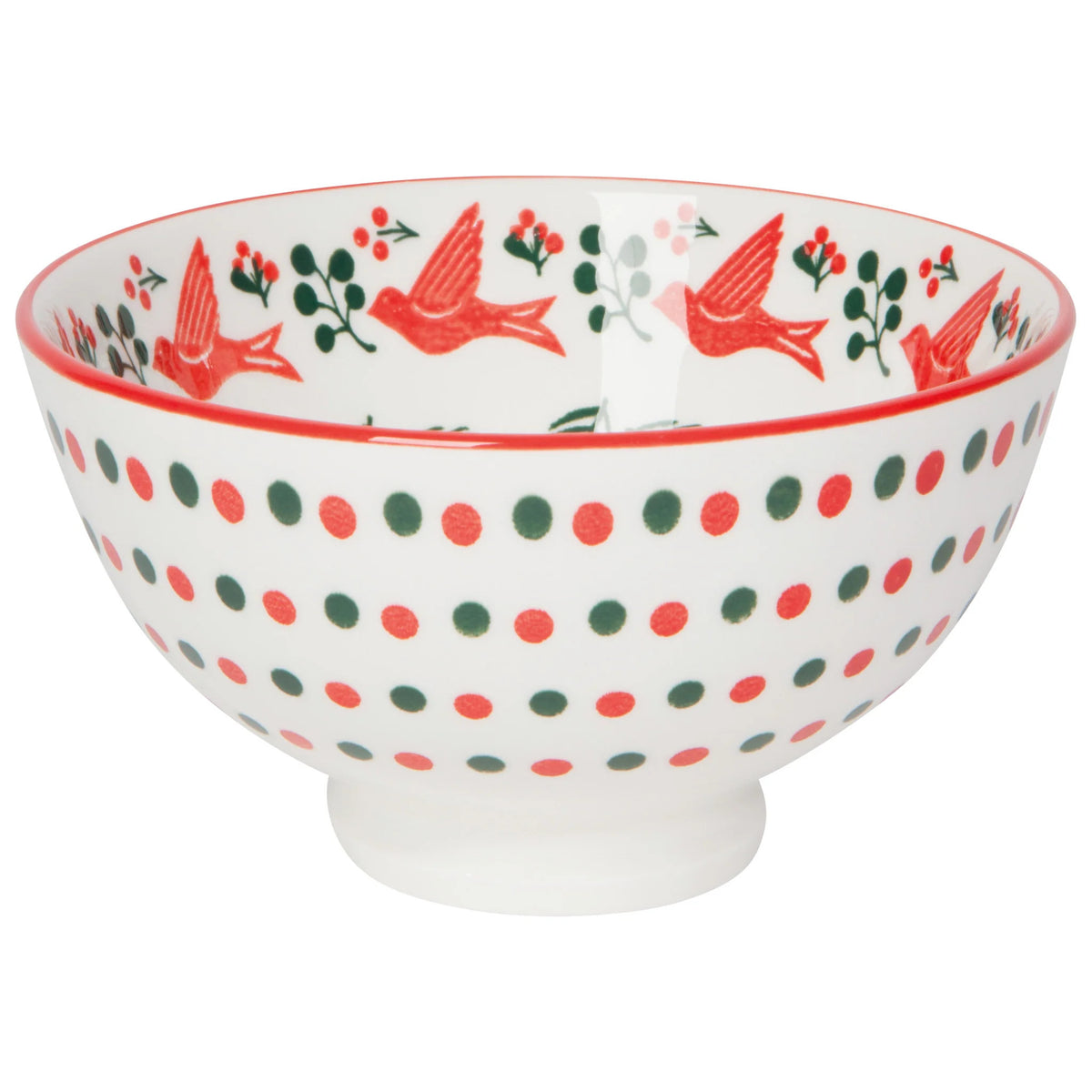 Now Designs Linen Winterberry Stamped Bowl 4 Inch