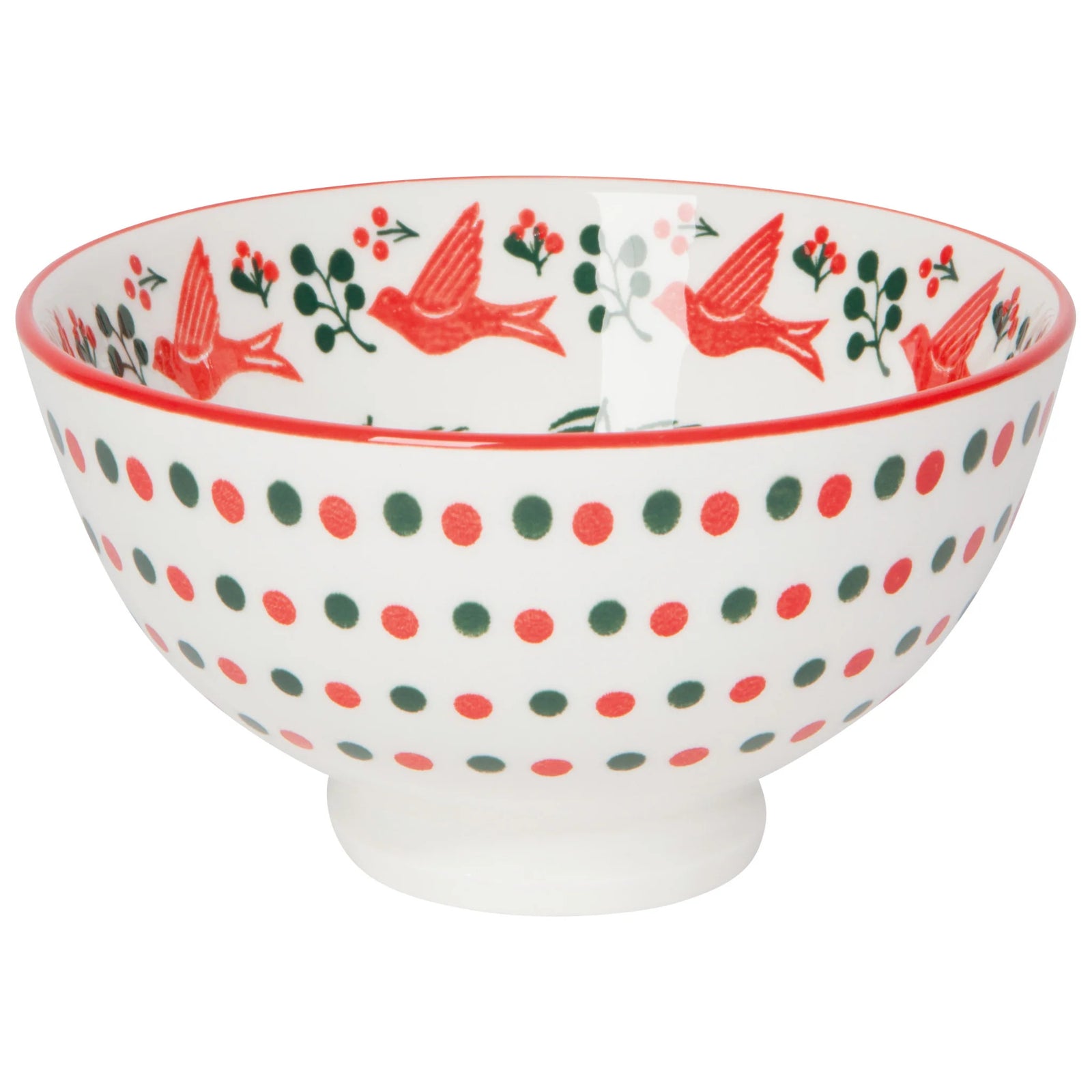 Now Designs Linen Winterberry Stamped Bowl 4 Inch