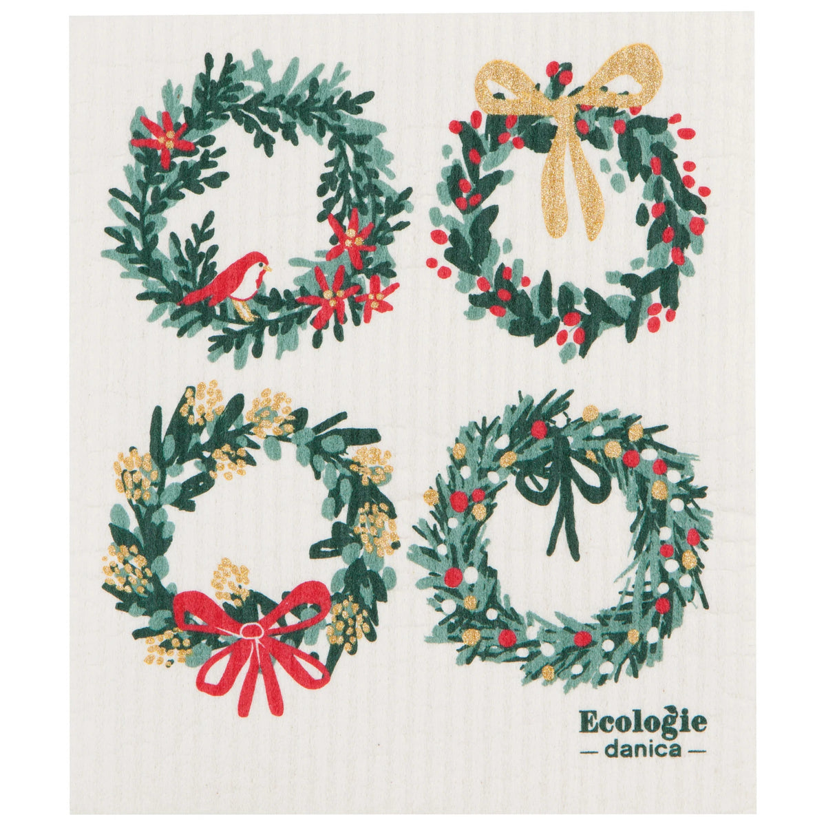 Now Designs Linen Wreaths Swedish Sponge Cloth