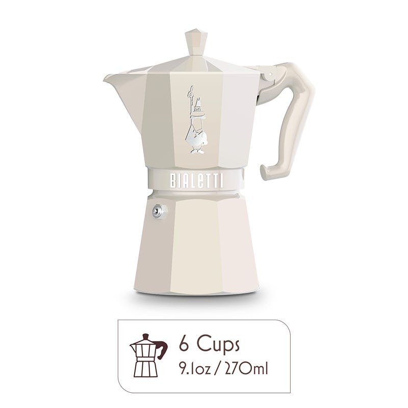 Bialetti Manual Espresso Makers Bialetti Italian Stovetop Espresso Maker 6 Cup - Cream