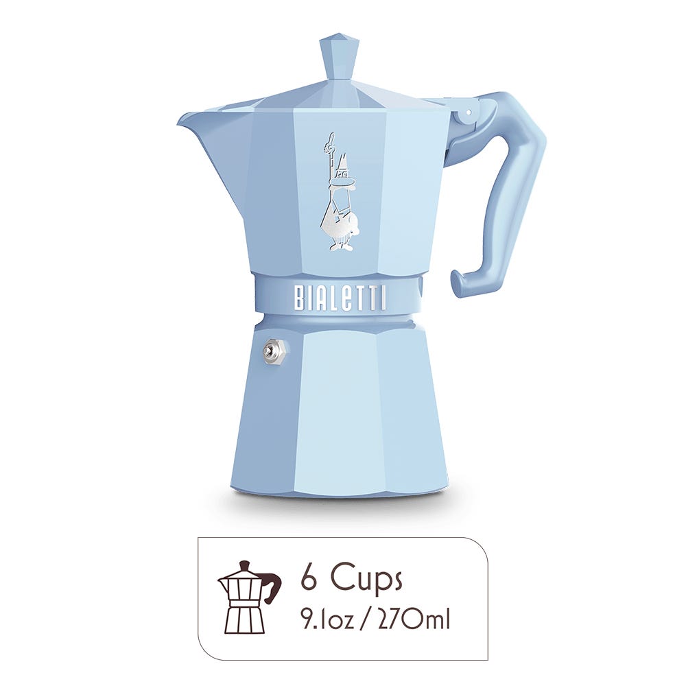 Bialetti Manual Espresso Makers Bialetti Italian Stovetop Espresso Maker 6 Cup - Light Blue