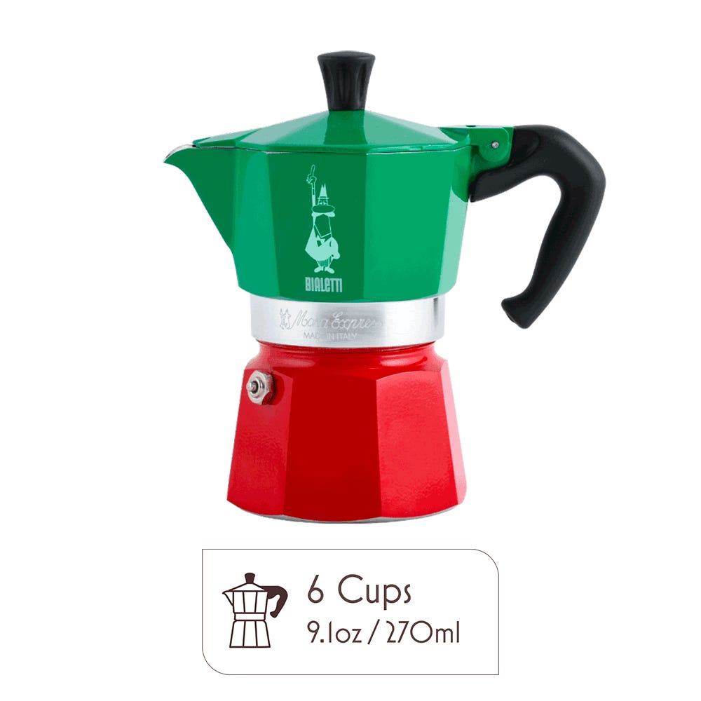 Bialetti Manual Espresso Makers Bialetti Italian Stovetop Espresso Maker 6 Cup - Moka Italia