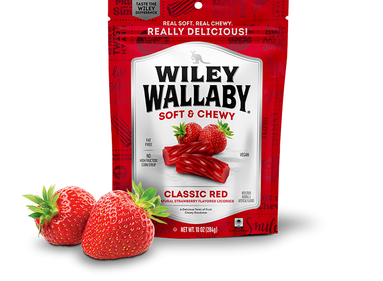 Gourmet International Old Fashioned Candy Wiley Wallaby Soft & Chewy Classic Red Licorice 10 oz