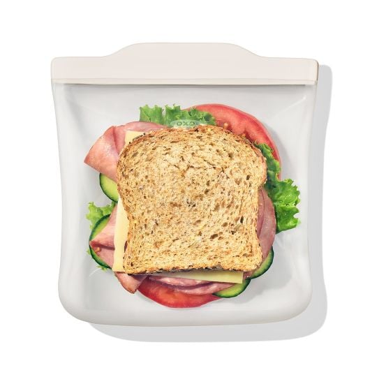 OXO 28 oz Silicone Reusable Sandwich Bag  - Oat