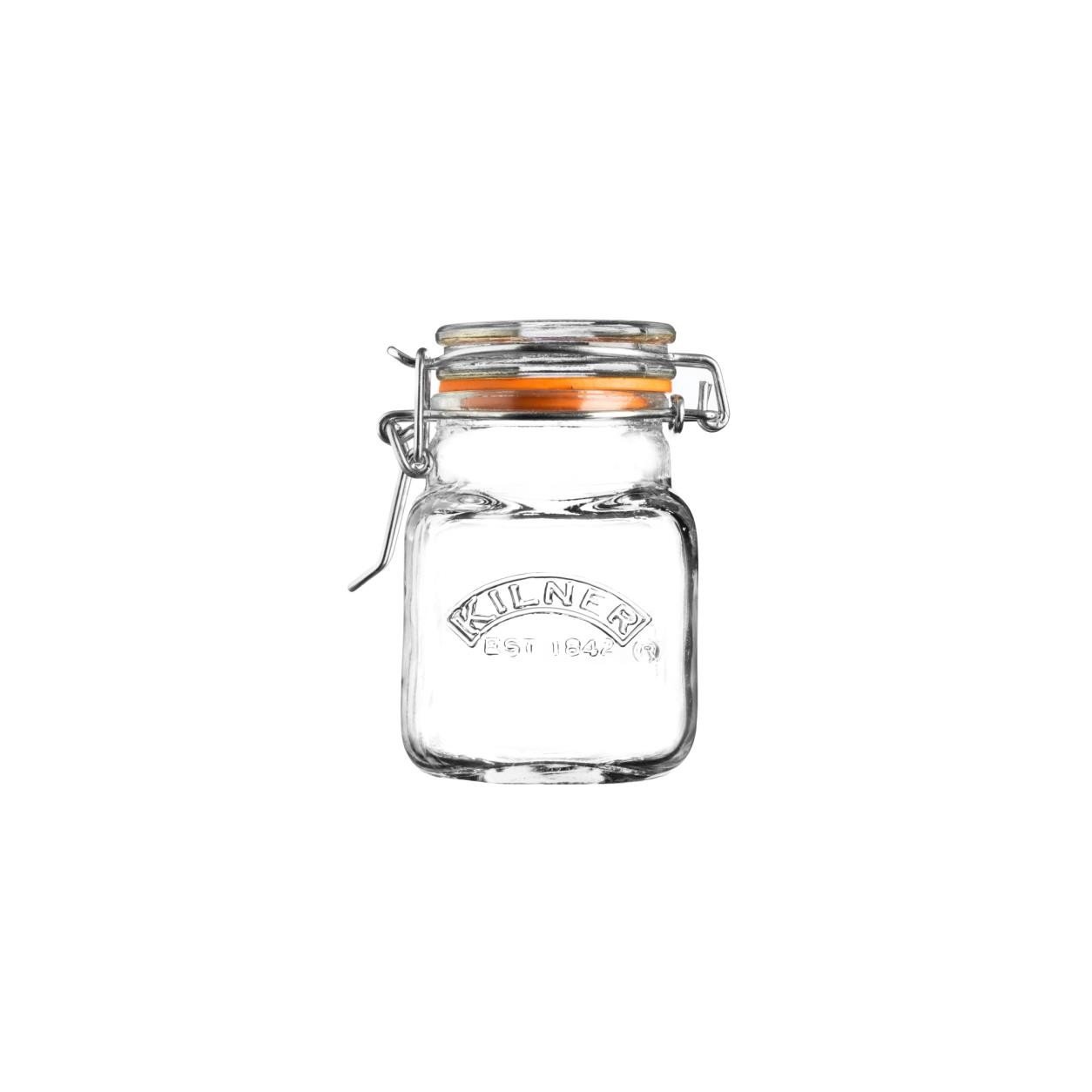 Kilner Plastic Storage Kilner Square Clip Top Spice Jar 2.4 oz