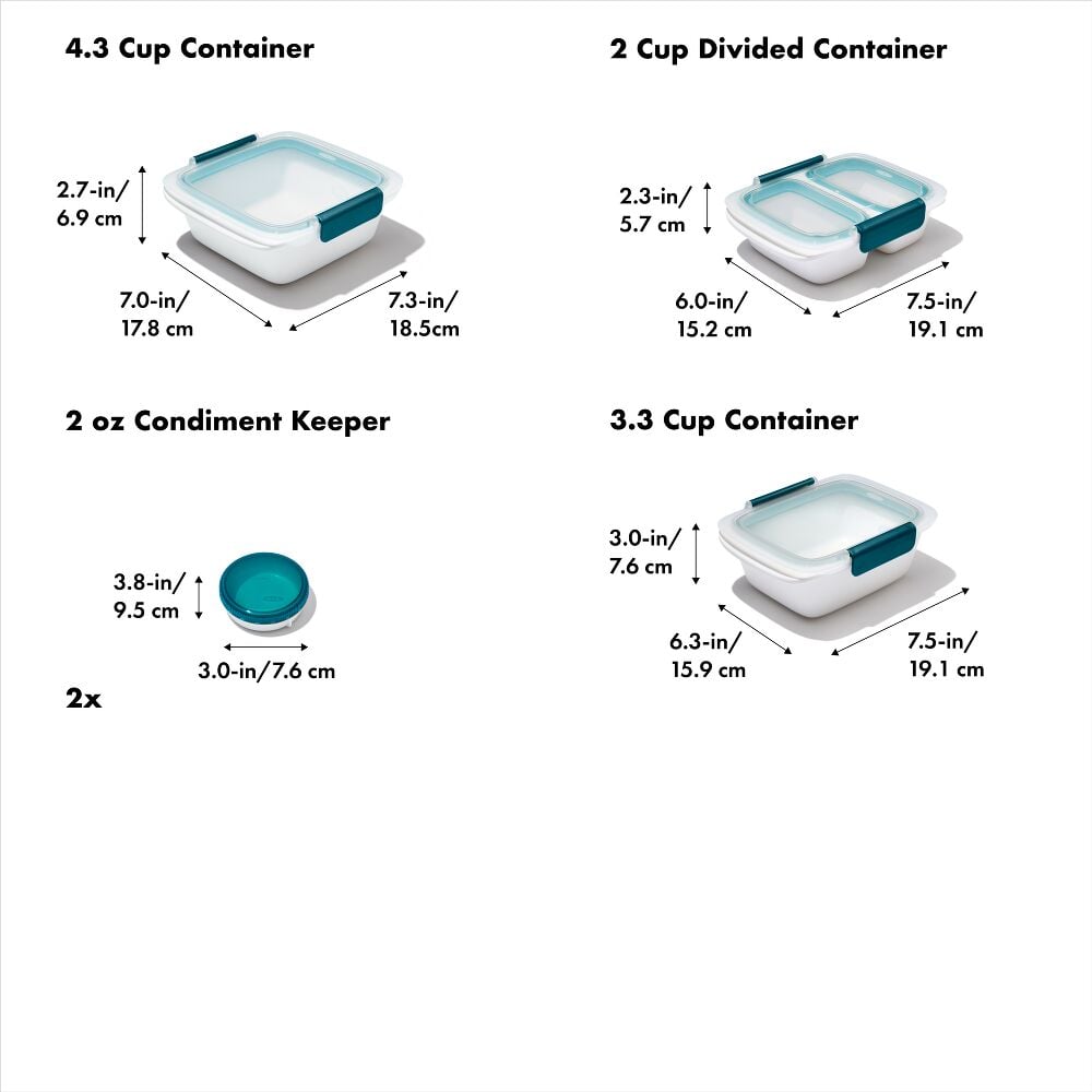 OXO Plastic Storage OXO Good Grips Prep & Go Meal Prep Set 10 Piece