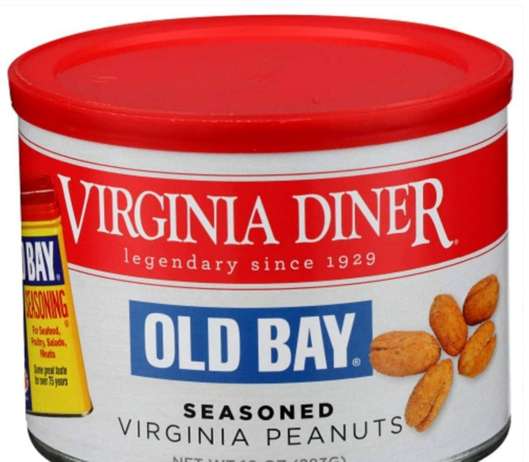 Virginia Diner Old Bay Seasoned Virginia Peanuts 9 oz Can