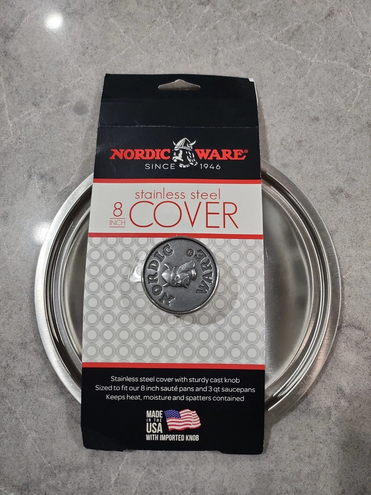 Nordic Ware 8in Universal Stainless Steel Lid