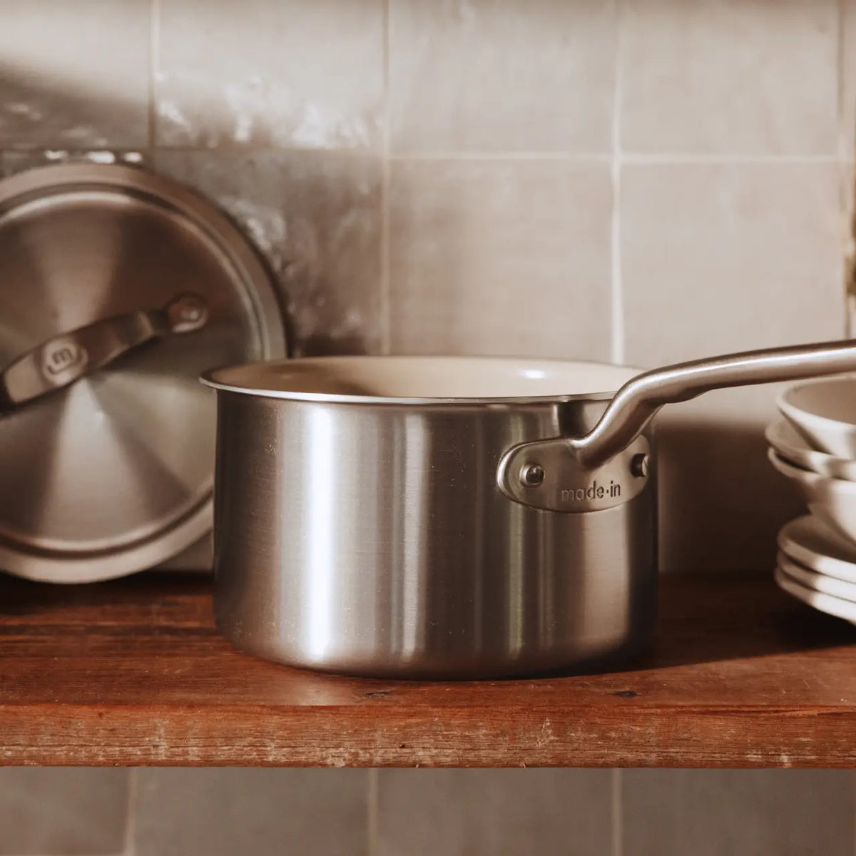 Made in Cookware Sauce & Saute Pans Made in Cookware 2 qt CeramiClad Sauce Pan