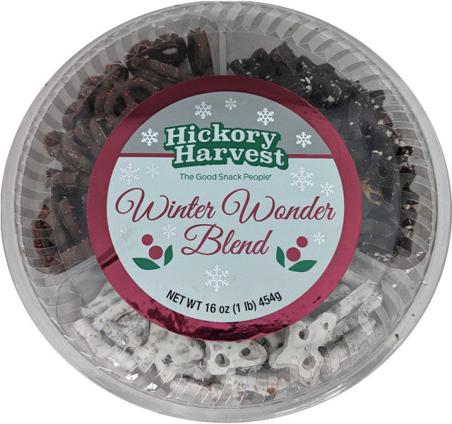 Dutch Valley Seasonal Food & Candy Winter Wonder Blend Chocolate Covered Pretzel Tray 16 oz