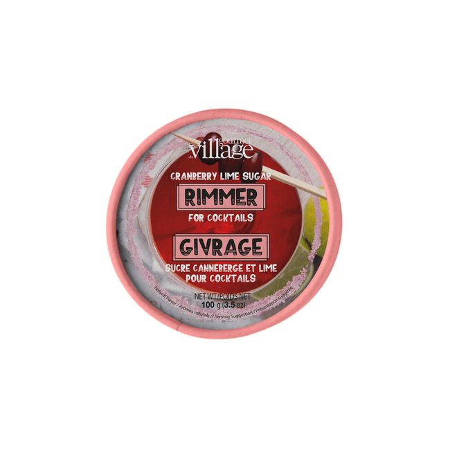 Gourmet du Village The Glass Rimmer Canister - Cranberry Lime Sugar