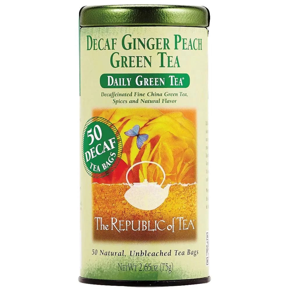 The Republic of Tea Decaf Ginger Peach Green Tea Bags