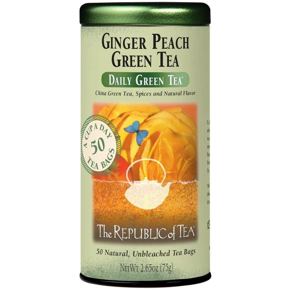 The Republic of Tea Ginger Peach Green Tea Bags