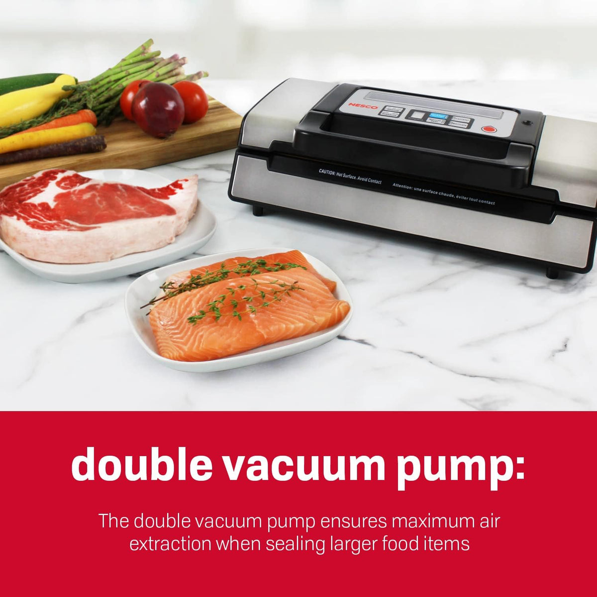 Nesco Vacuum Machines Nesco Deluxe Food VS-12 Vacuum Sealer
