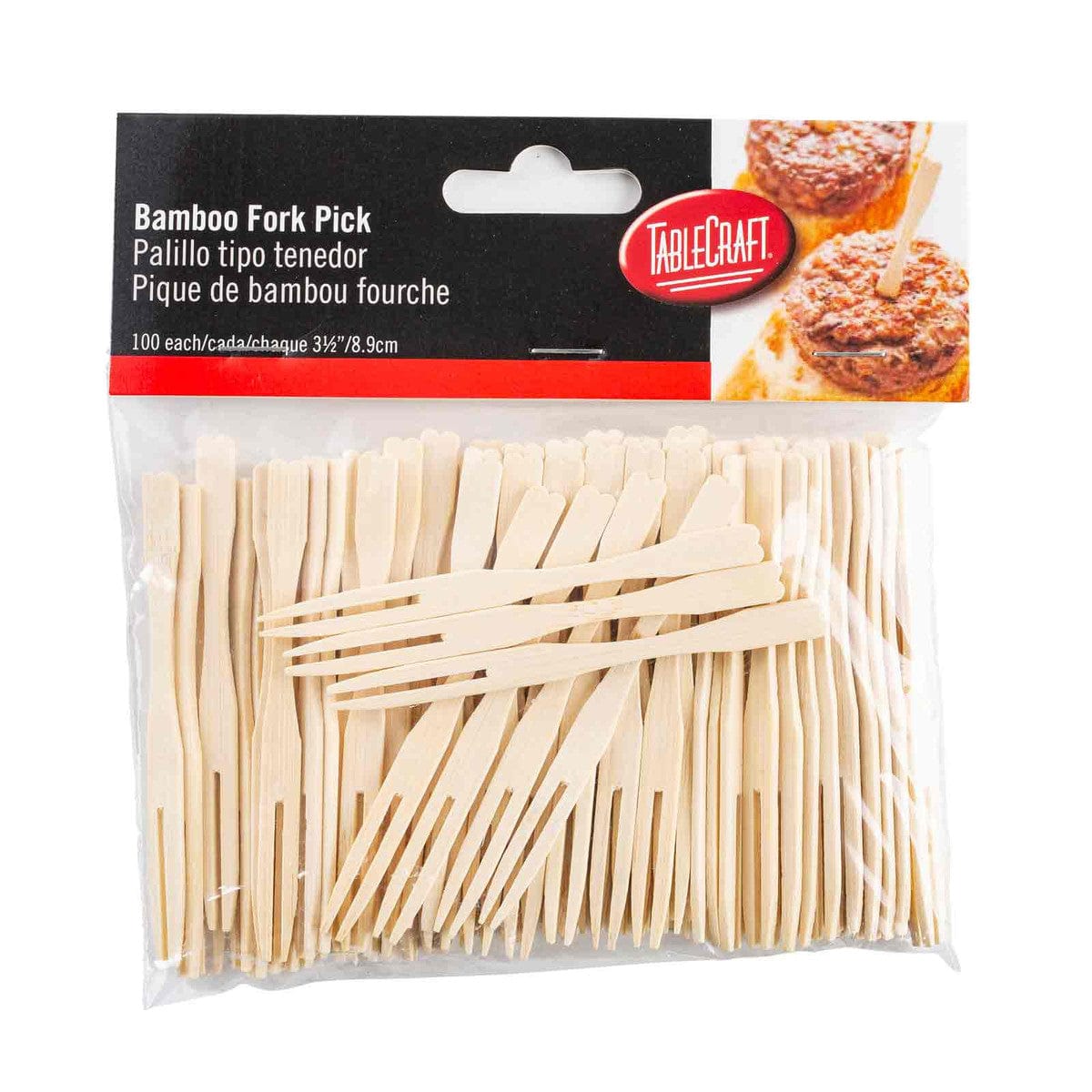 Tablecraft 3.5&quot; Bamboo Fork Picks - Pack Of 100