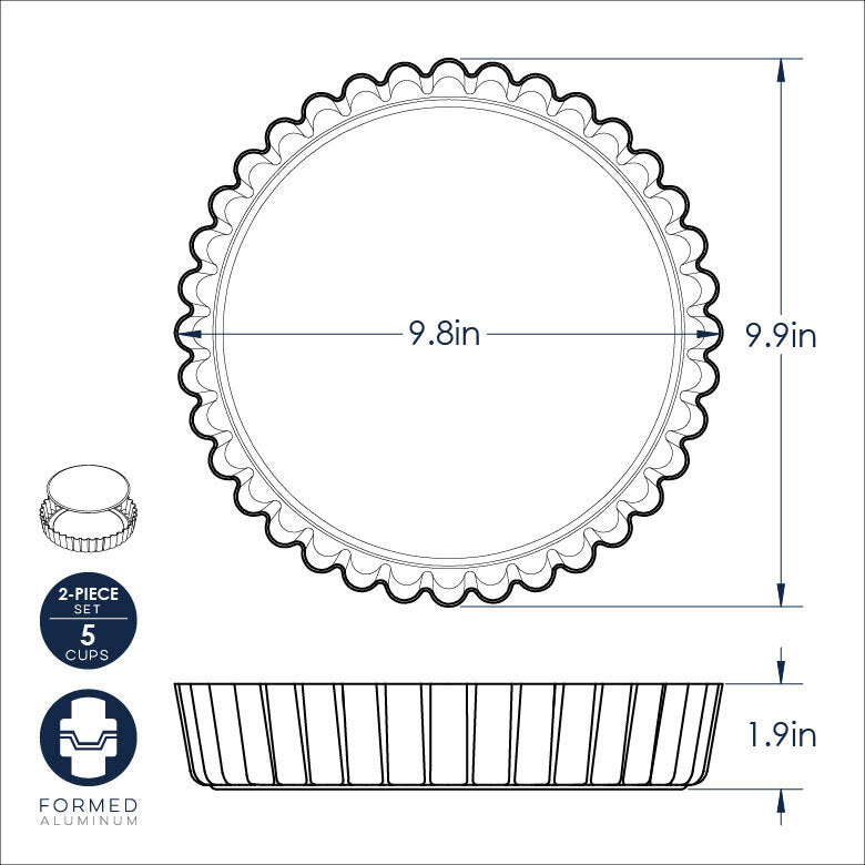 Nordic Ware 8 in Quiche and Tart Pan