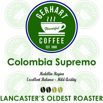 Gerhart Whole Bean Coffee Colombia Supremo 12 oz