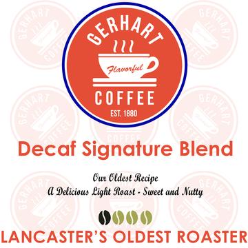 Gerhart Whole Bean Coffee Decaf Signature Blend 12 oz