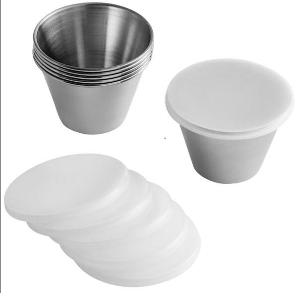 Tablecraft Sauce Cups with Lids (Set of 6)