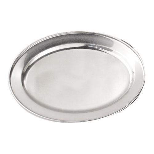 Adcraft Platter Adcraft 18" x 11.5" Stainless Steel Oval Platter