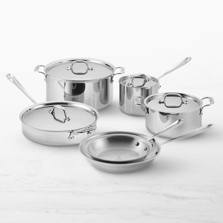All-Clad D3 Stainless Steel 10 Piece Cookware Set - Reading China & Glass