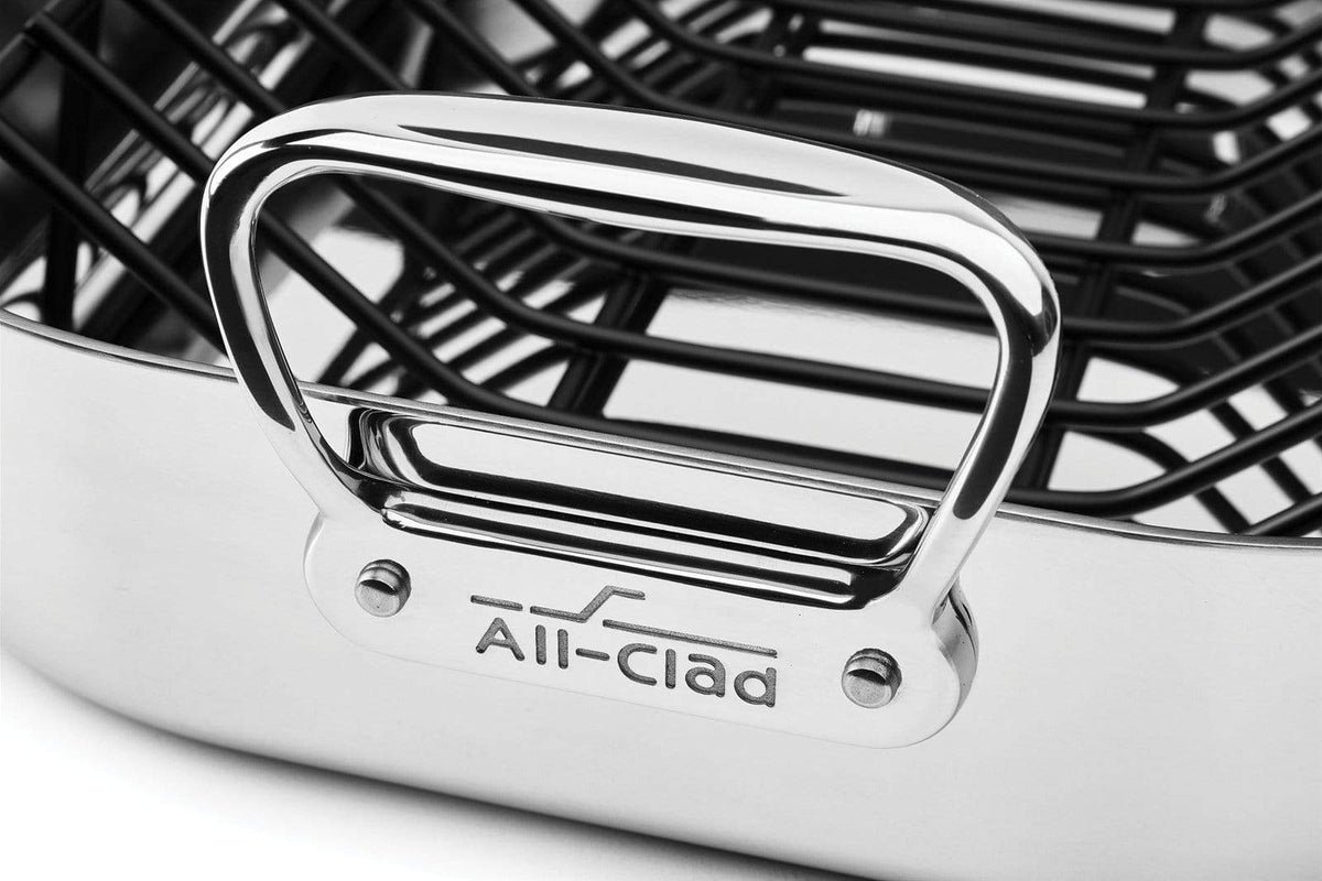 All-Clad Roaster All-Clad Large Stainless Steel Roaster with Rack