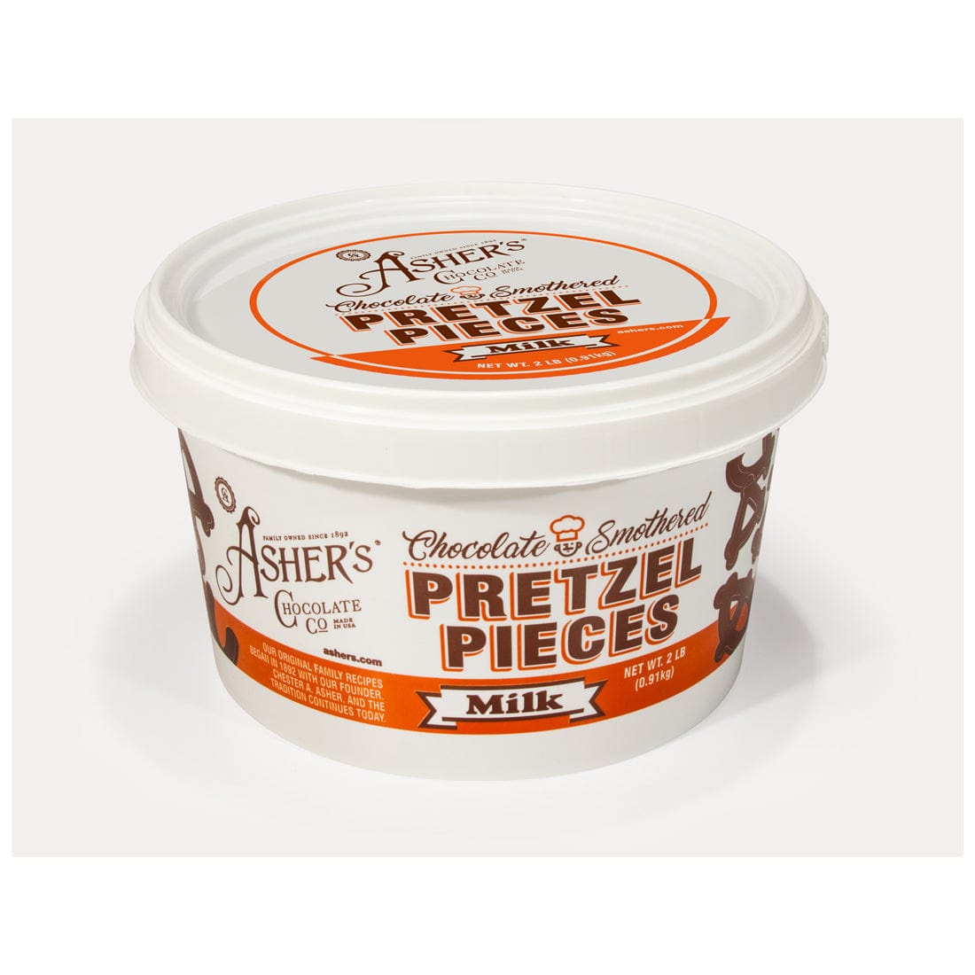 Asher's Asher's Milk Chocolate Smothered Pretzel Pieces – 2 lb. Pail