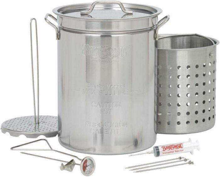 Barbour Turkey Fryer Barbour International Bayou Classic 32 qt. Stainless Steel Turkey Fryer