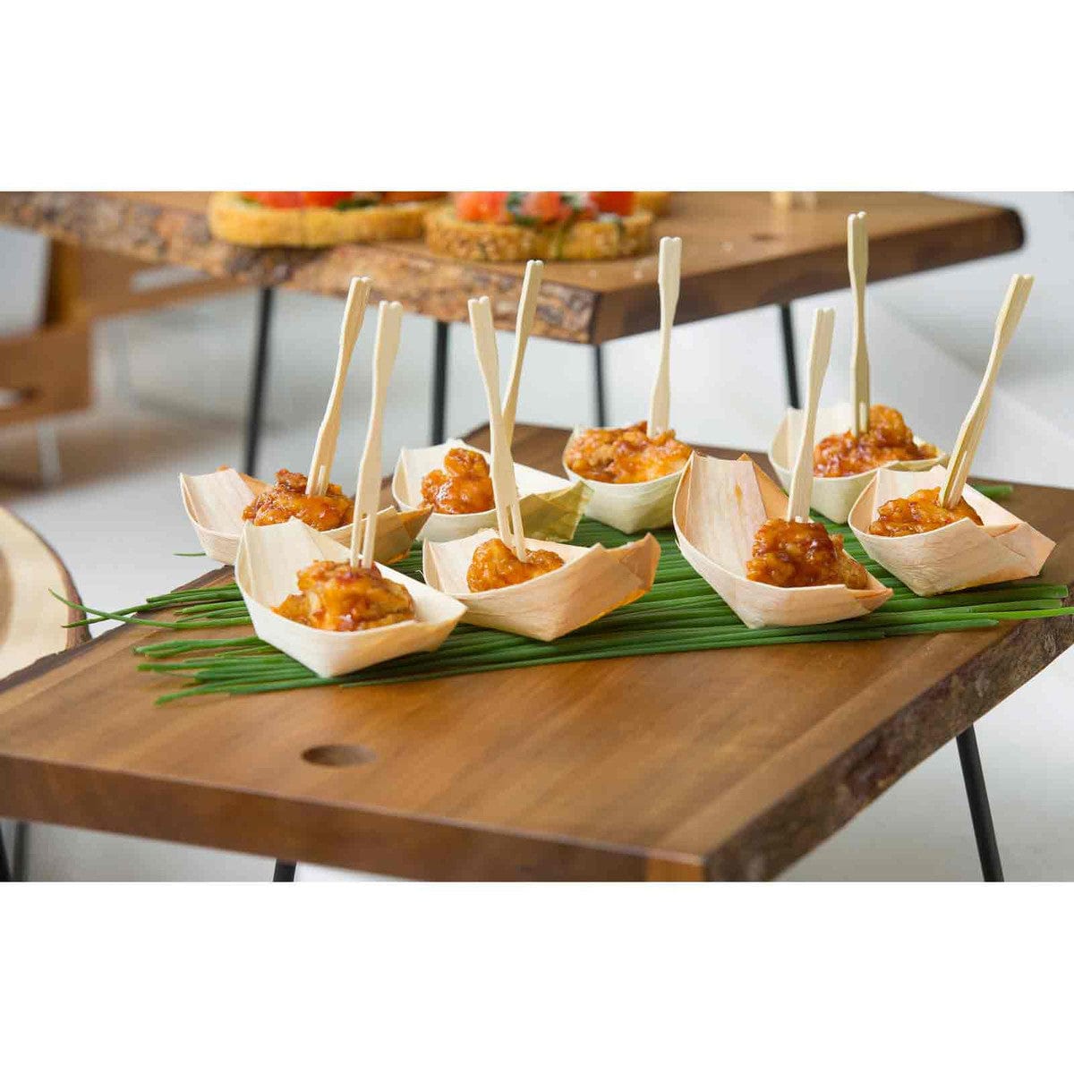 Tablecraft BBQ Tool 3.5" Bamboo Fork Picks - Pack Of 100