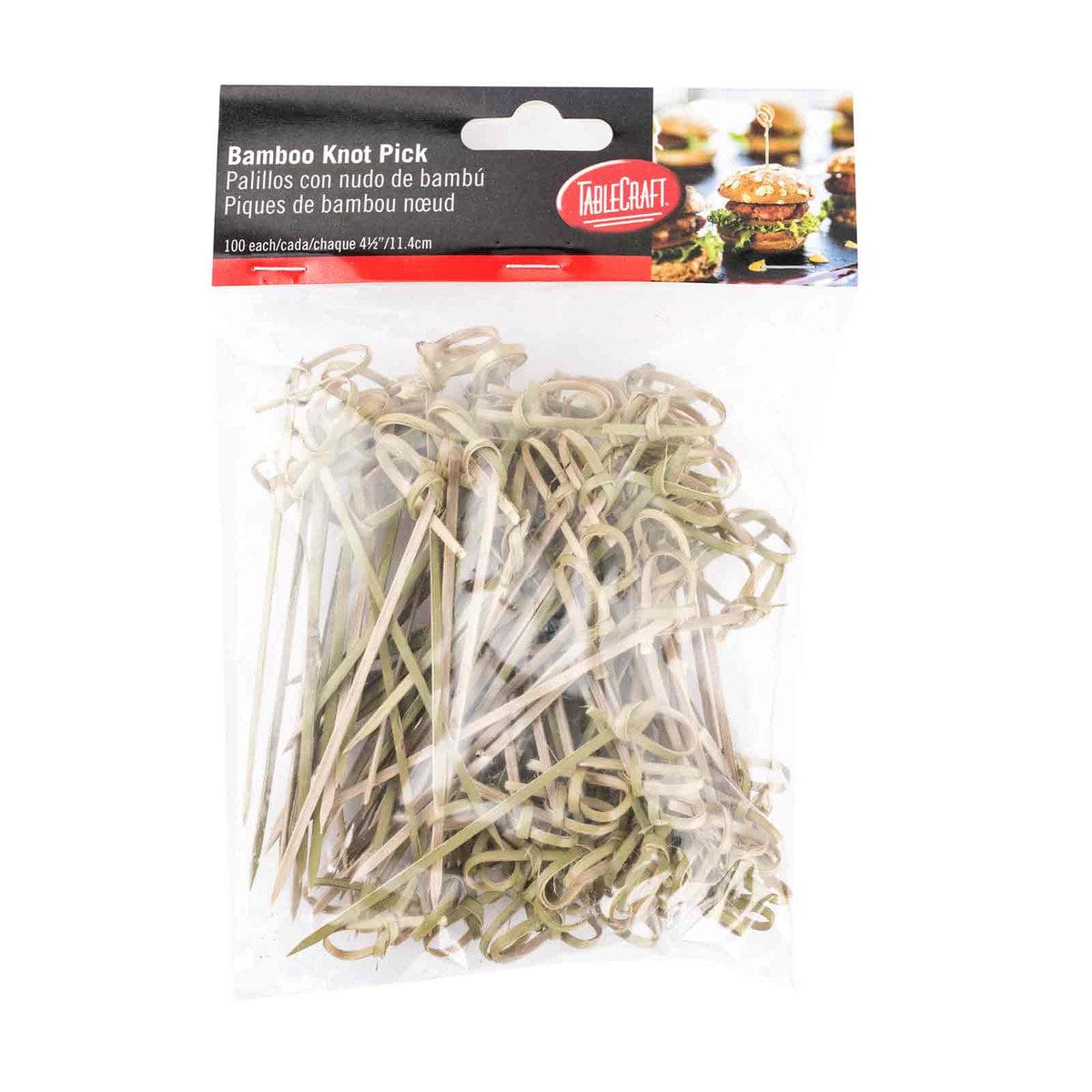 Tablecraft BBQ Tool 4.5" Knotted Bamboo Picks - Pack Of 100
