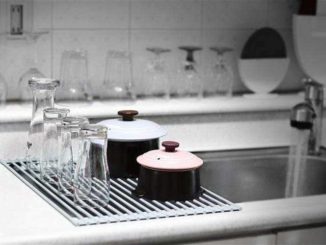 Better Housewares Drying Rack Better Housewares Over Sink Roll-Up Dish Drying Rack