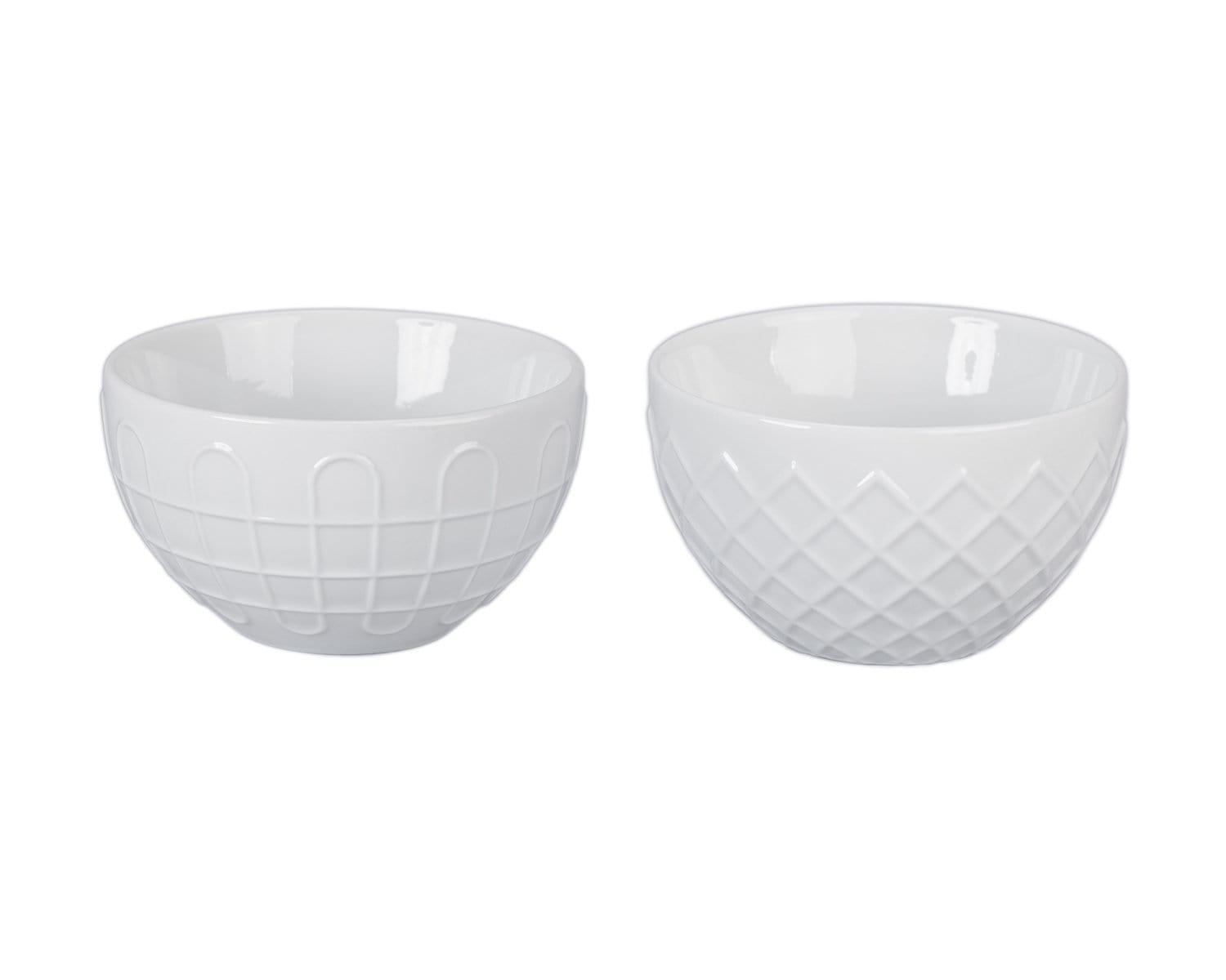 BIA Bowl BIA White Textured Bowls 6 oz (Assorted Styles)