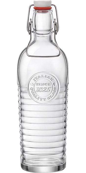 Moresca Clear Bottle w/ Flip Top, 1 Liter