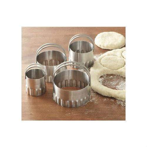 R.S.V.P Bread Baking Tools RSVP Endurance Fluted Round Biscuit Cutters (Set of 4)