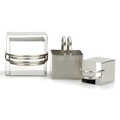 R.S.V.P Bread Baking Tools RSVP Endurance Plain Edge Square Biscuit Cutters, Set of 4