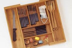 Lipper International Cabinet & Drawer Organization Lipper International Expandable Bamboo Flatware/Cutlery Drawer