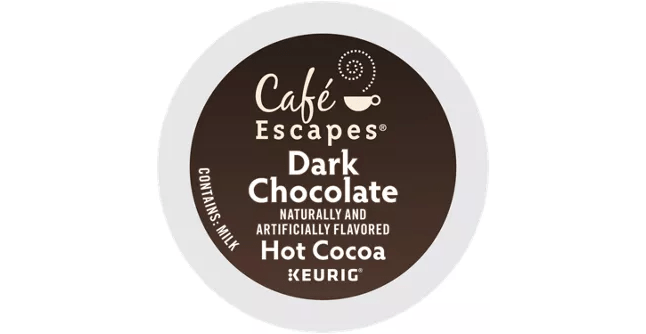 Cafe Esccapes Coffee Café Escapes Dark Chocolate K-Cup Hot Cocoa - 24 Count Box
