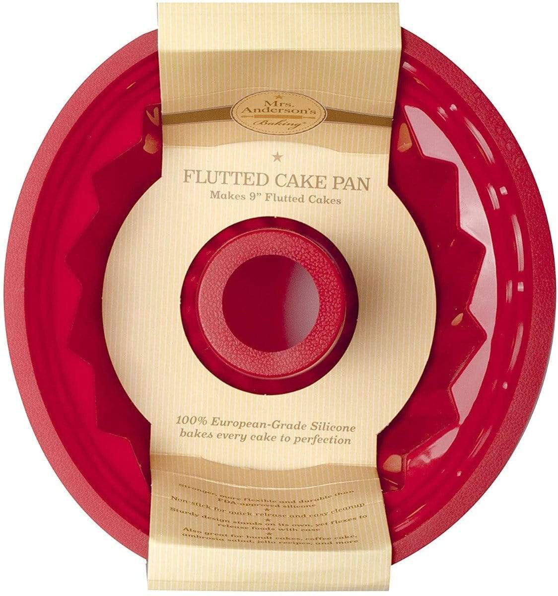 Mrs. Anderson's Cake Pans Mrs. Anderson's Baking Silicone 9in Fluted Bundt Pan