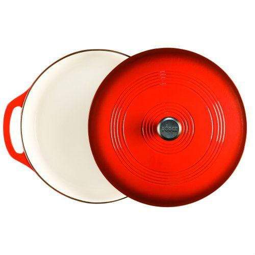 Lodge Cast Iron Cookware Lodge Color Enamel Cast Iron 3 qt. Covered Casserole - Island Spice Red