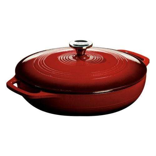 Lodge Cast Iron Cookware Lodge Color Enamel Cast Iron 3 qt. Covered Casserole - Island Spice Red