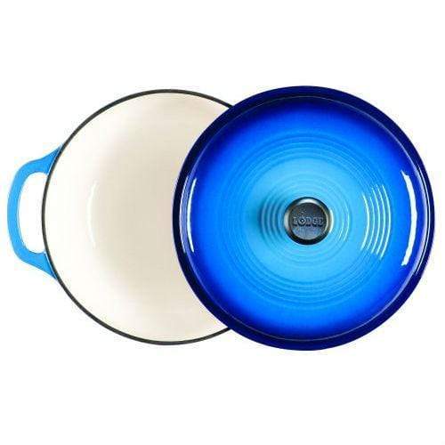 Lodge Cast Iron Cookware Lodge Color Enamel Cast Iron 3 qt. Dutch Oven - Caribbean Blue