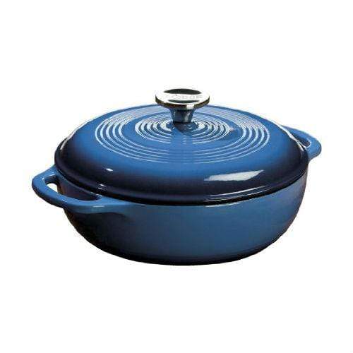 Lodge Cast Iron Cookware Lodge Color Enamel Cast Iron 3 qt. Dutch Oven - Caribbean Blue