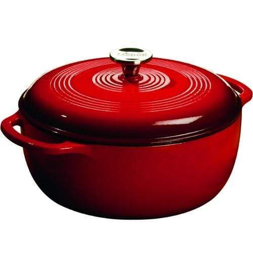 Lodge Cast Iron Cookware Lodge Color Enamel Cast Iron 4.5 qt. Dutch Oven - Island Spice Red