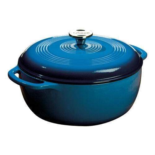 Lodge Cast Iron Cookware Lodge Color Enamel Cast Iron 6 qt. Dutch Oven - Caribbean Blue