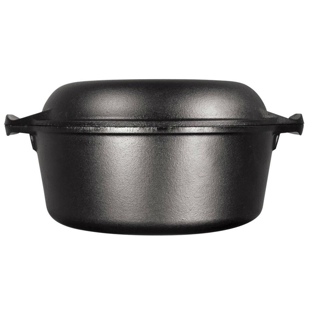 Lodge Cast Iron Cookware Lodge Pro Logic Cast Iron 5 qt. Double Dutch Oven