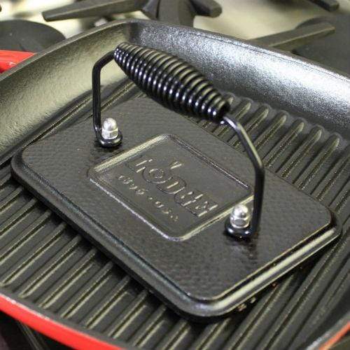 Lodge Cast Iron Cookware Lodge Pro Logic Cast Iron Rectangular Grill Press